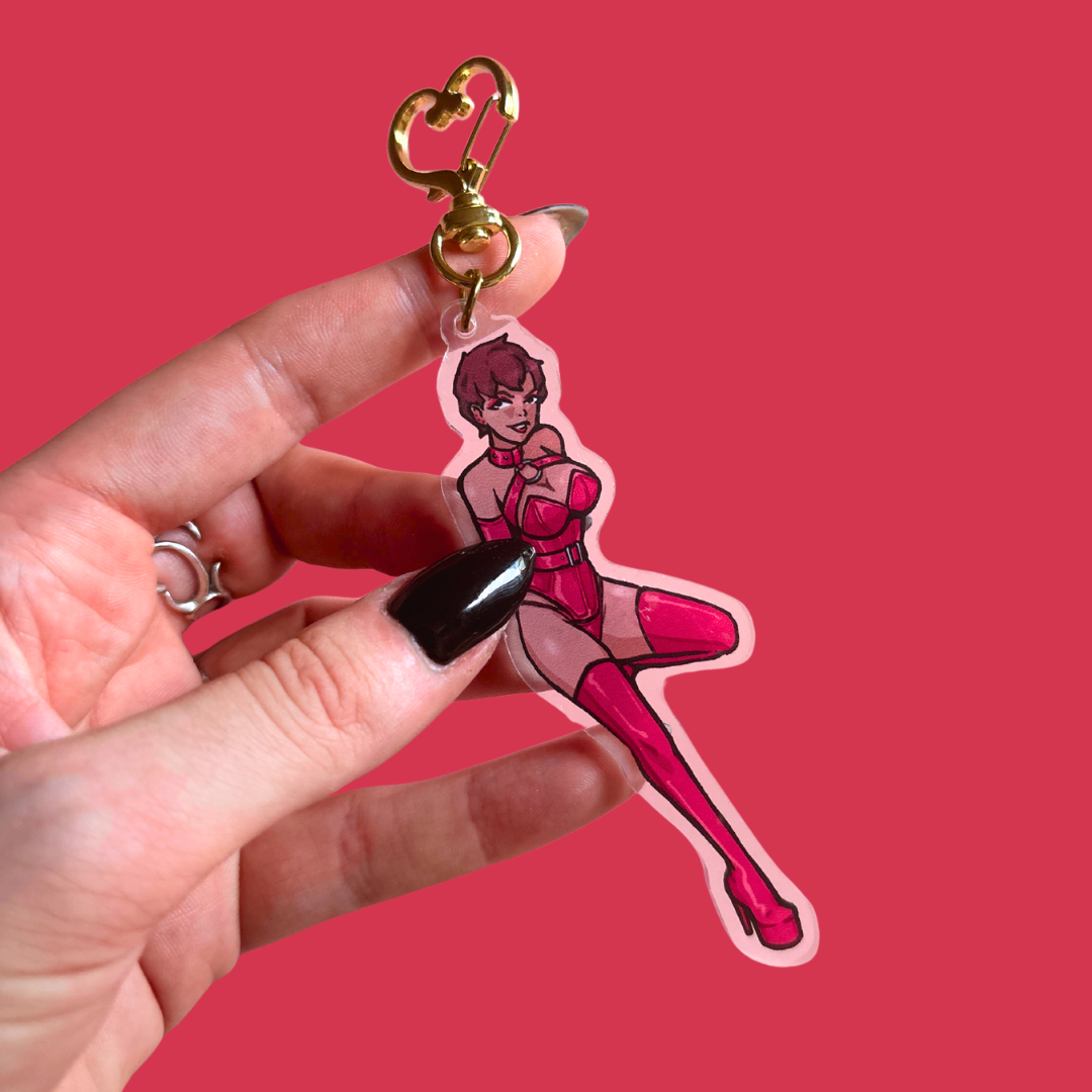 Red Rose Keyring