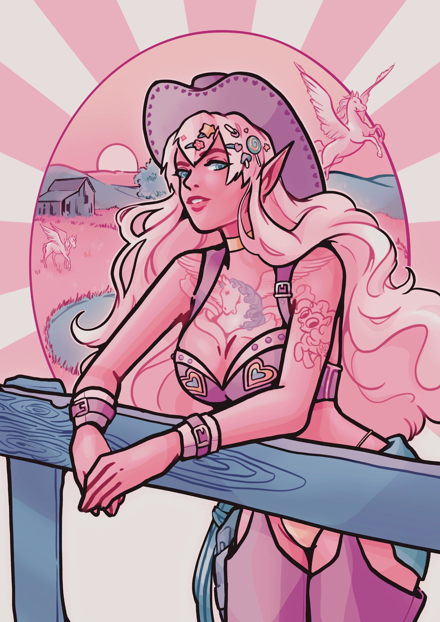 Cowgirls Double Sided A5 Print