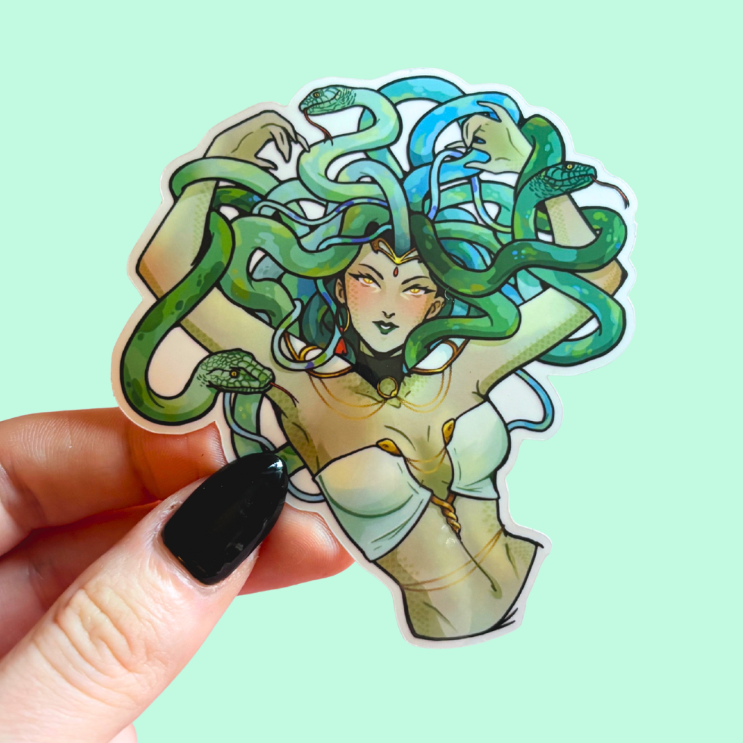 Jade Medusa Vinyl Sticker