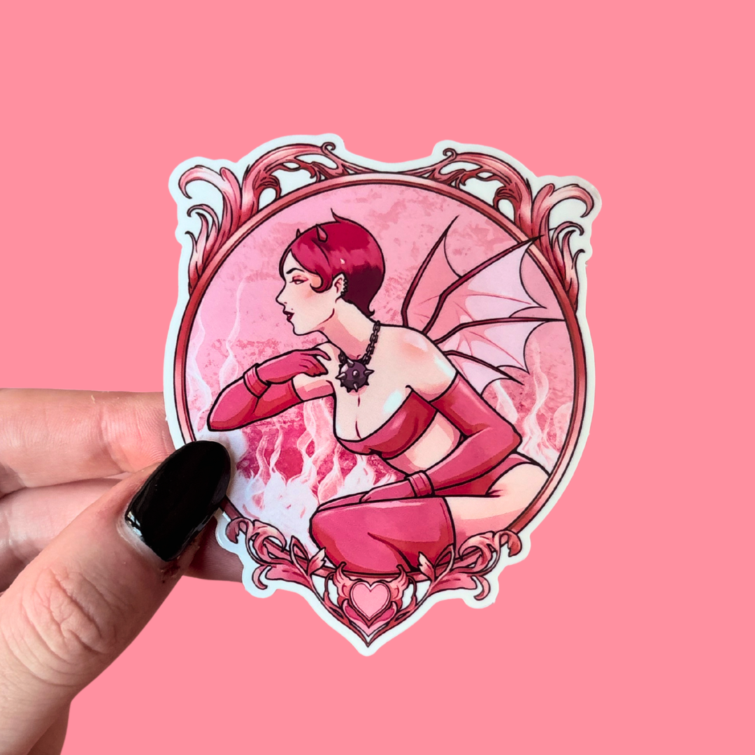 Demonic Cherub Vinyl Sticker