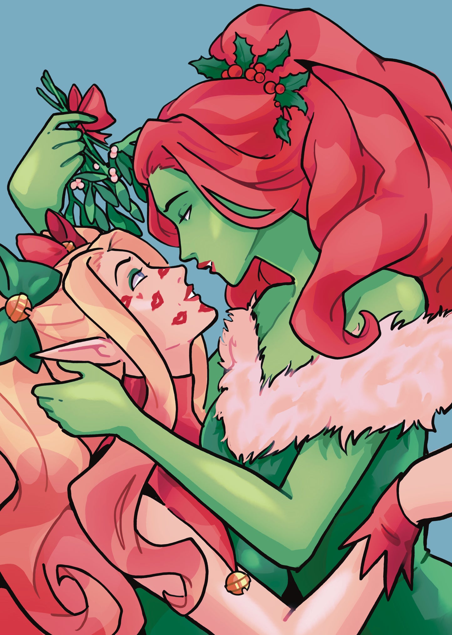 Merry Kissmas A5 Print