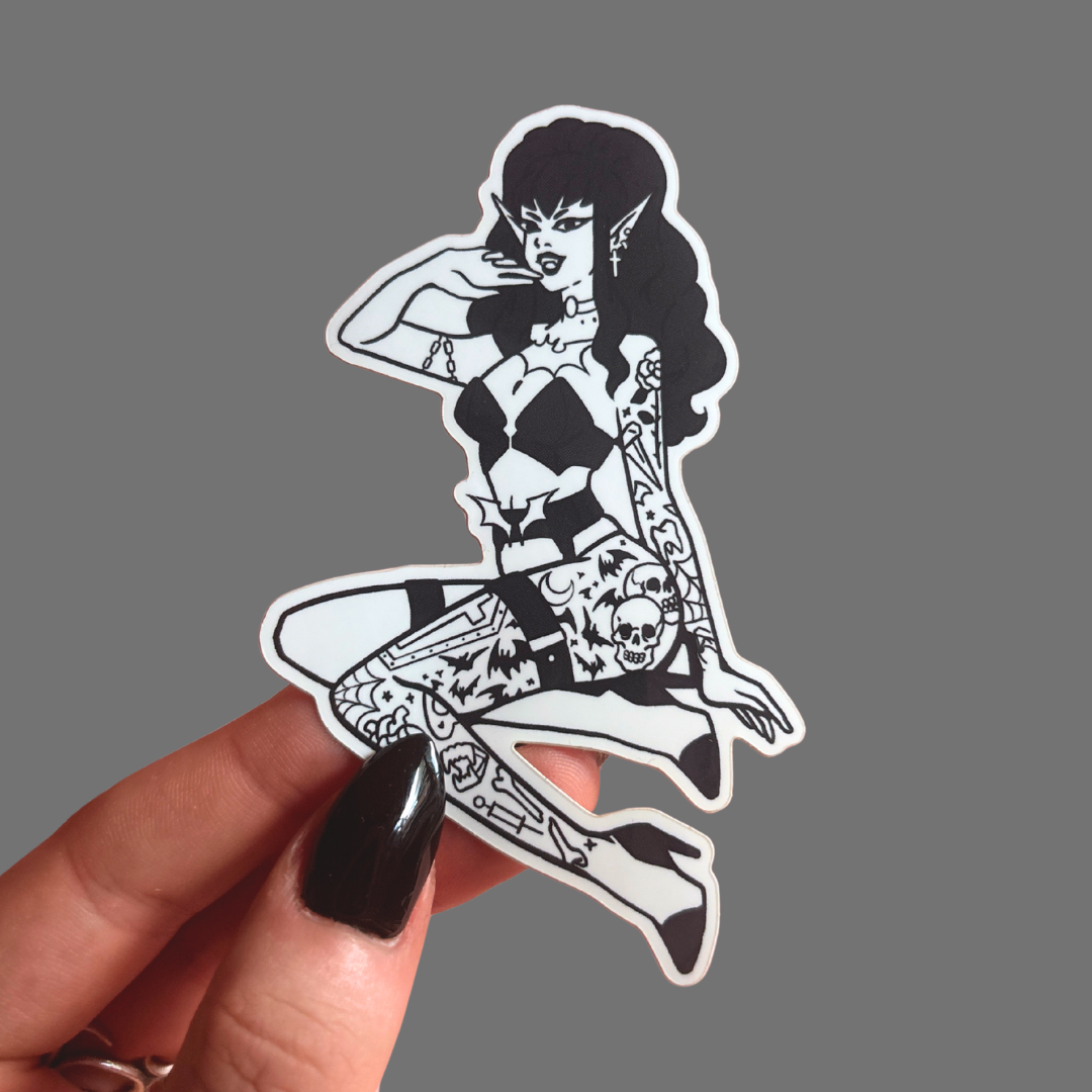 Tattoo Terrors Vamp Vinyl Sticker