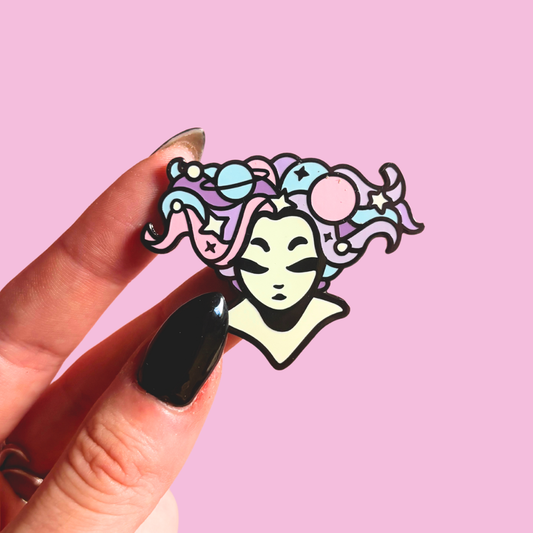Galaxy Girl Enamel Pin