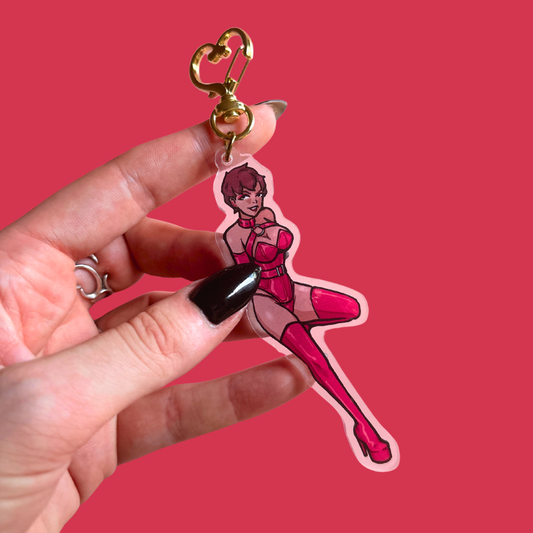 Red Rose Keyring
