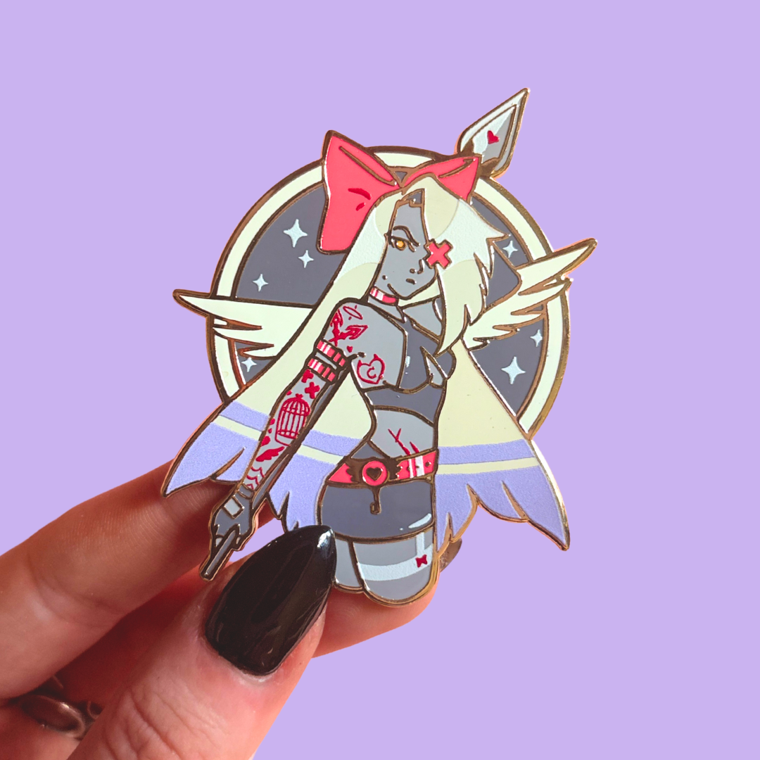 Vaggie Enamel Pin