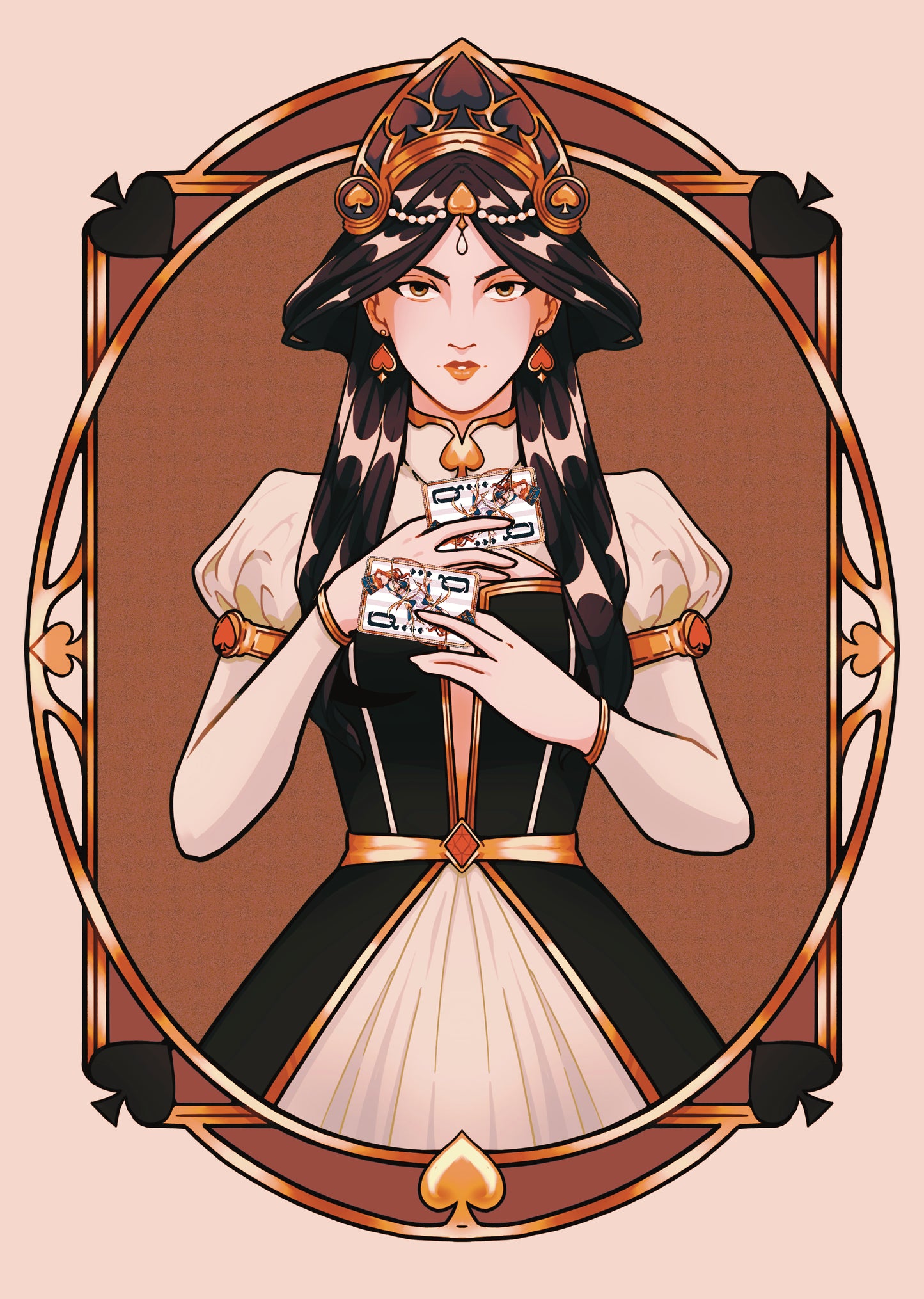 Queen of Spades Double Sided A5 Print