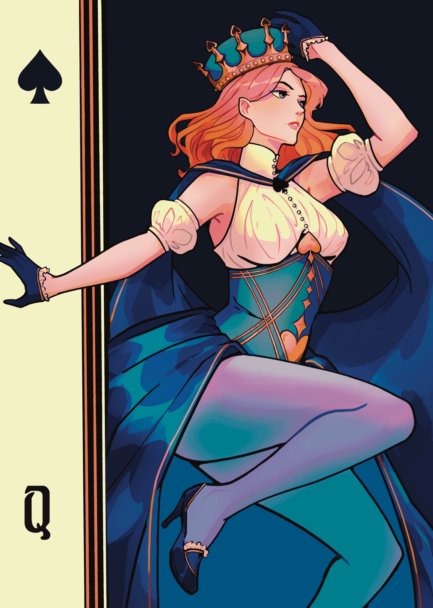 Queen of Spades Double Sided A5 Print