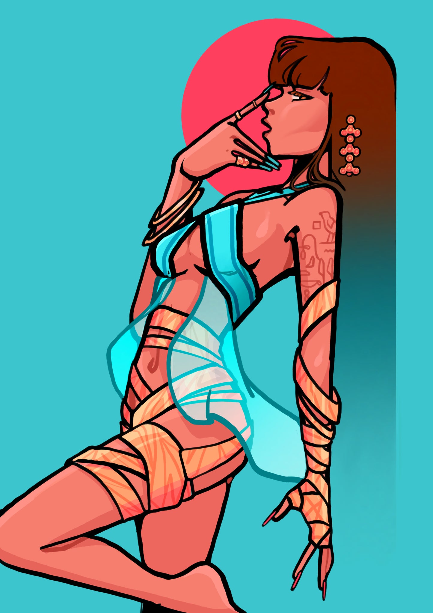 Cleo Double Sided Small Print