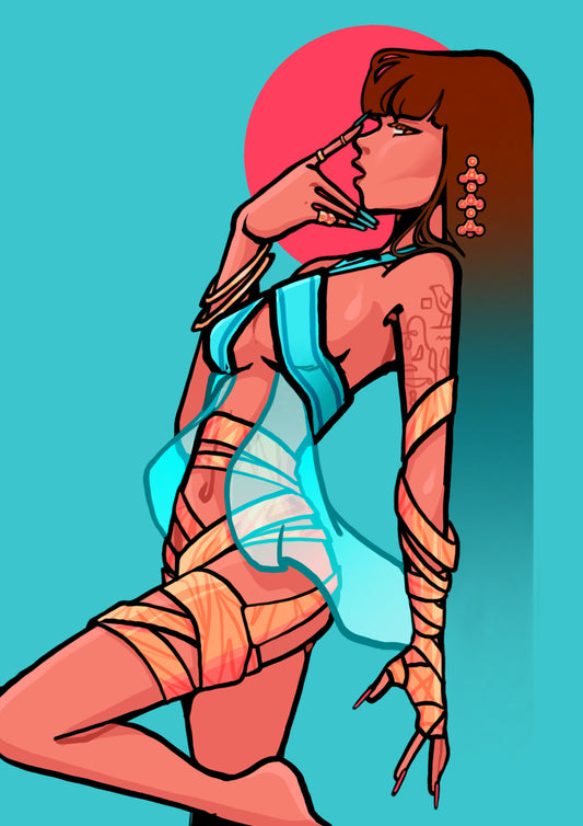 Cleo Double Sided Small Print
