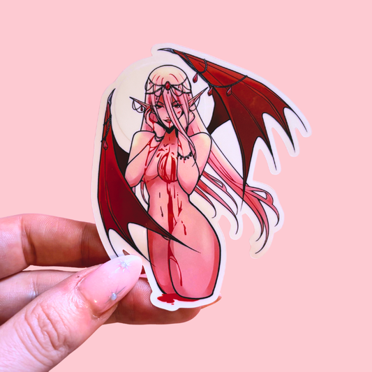 Crimson Vampire Vinyl Sticker